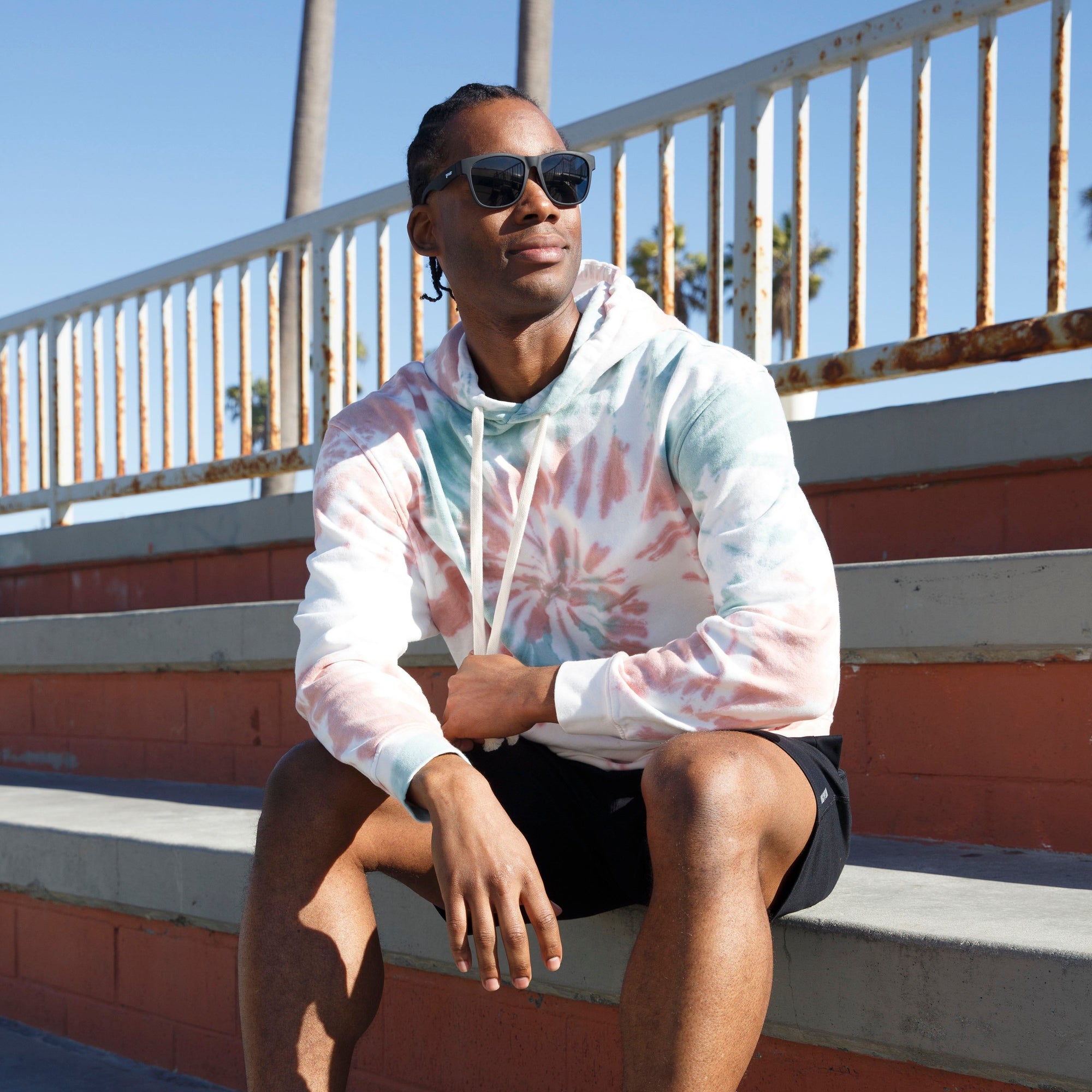 West Side Hoodie - Coral Swirl